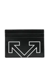 Off-white Heritage Leather Cardholder In Black