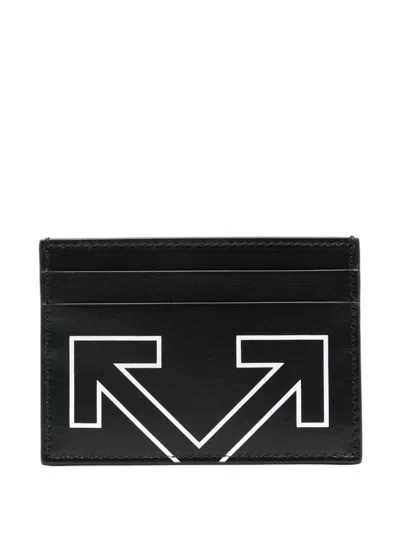 Off-white Heritage Card Holder In Black