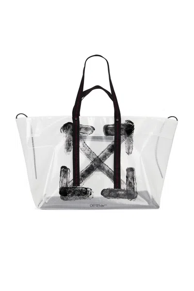 Off-white Heritage Day Off Tote In Transparent