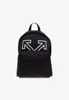 Off-white Heritage Mini Backpack With Front Pocket And Logo Print In Black