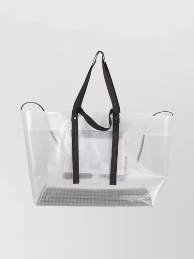 Off-white Heritage Tote Bag Graphic Print In Silver