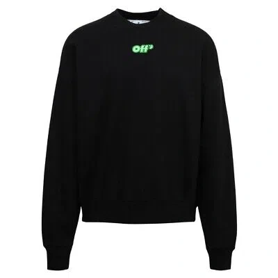 Pre-owned Off-white Off White Herren Sweatshirts Omba054s22fle003 1070 Jumper In Schwarz