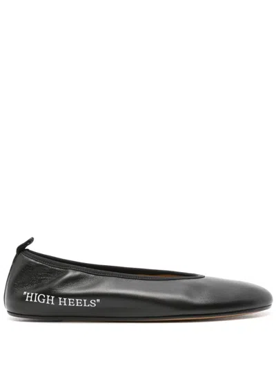 OFF-WHITE HIGH HEEL BALLET FLATS