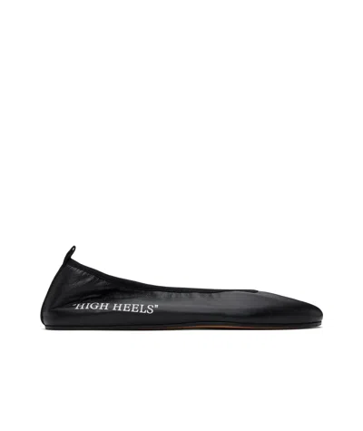 OFF-WHITE HIGH HEEL BALLET SHOES