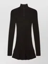 Off-white High-neck Pleated Knitted Minidress