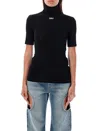 Off-white High Neck Top In Black