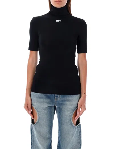 Off-white High Neck Top In Weiss