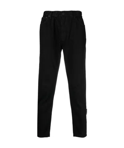 Off-white High-rise Straight-leg Jeans In Black