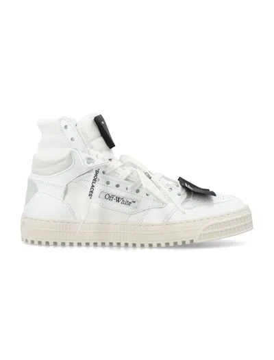 Off-white High-top Leather Sneakers For Women In Black