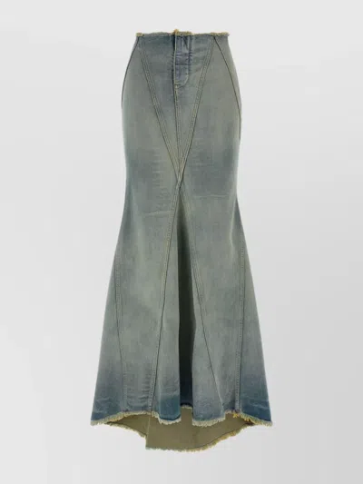 OFF-WHITE HIGH WAIST SKIRT FEATURING PANEL DETAILING