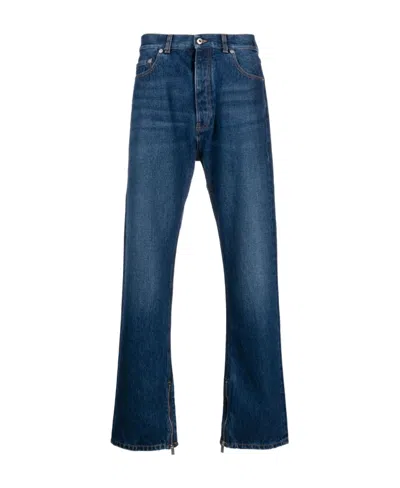 OFF-WHITE OFF-WHITE LOGO PATCH HIGH-WAISTED JEANS