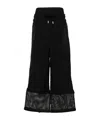 Off-white Wide Leg Nylon Crispy Pants With Removable Cuffs In Black