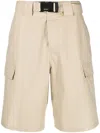 Off-white High-waisted Bermuda Shorts In Neutrals