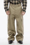 Off-white High Waisted Cargo Pants With Zipped Pockets