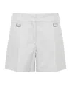 Off-white High-waisted Cotton Shorts In White