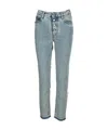 Off-white High-waisted Straight-leg Jeans In Gray
