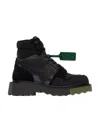 Off-white Hiking Sponge Lace Up Boots In Black