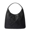 Off-white Metropolitan Leather Hobo Bag In Black