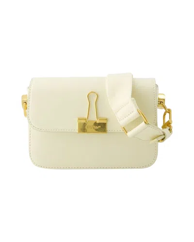 Off-white Hobo Plain Binder Bag - Off White - Leather - Beige