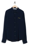 Off-white Holiday Logo Overshirt In Blue