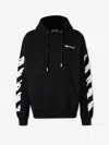 Off-white Ink Arrow Black Cotton Skate Hoodie With Loose Fit In Black