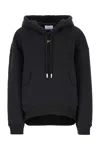 Off-white Stamped Drawstring Hoodie With Kangaroo Pocket In Multicolor