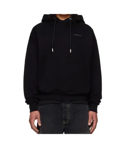 Off-white Hooded Sweater In Black