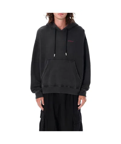 Off-white Hooded Sweater In Black