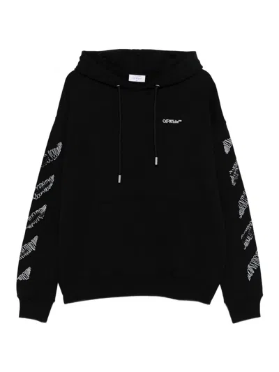 Off-white French Cotton-terry Hoodie In Black