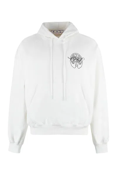Off-white Hooded Sweatshirt In White