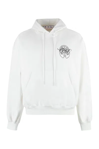 Off-white Hooded Sweatshirt In Gray