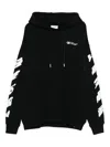 Off-white Ink Arrow Black Cotton Skate Hoodie With Loose Fit In Black