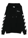 Off-white Ink Arrow Black Cotton Skate Hoodie With Loose Fit In Black