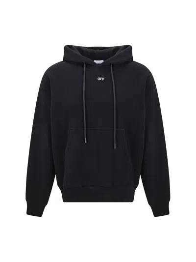 Off-white Hoodie In Black Whit