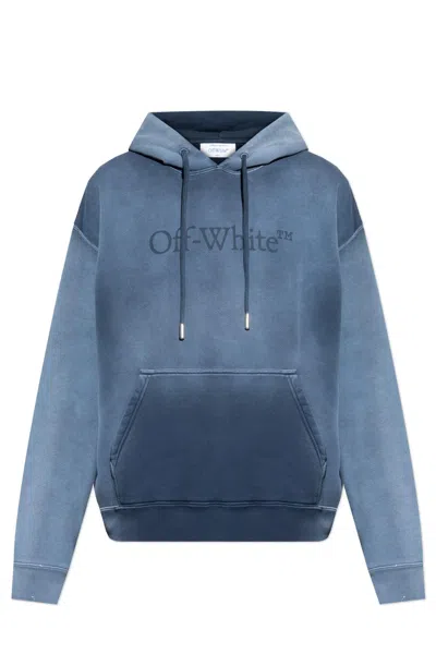 Off-white Hoodie In Blue