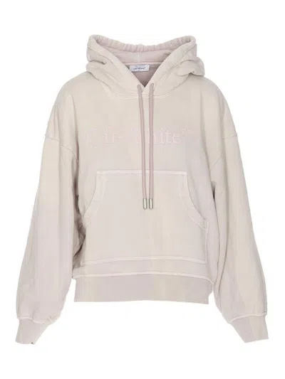 Off-white Hoodie In Purple