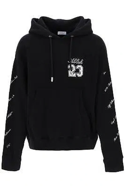 Pre-owned Off-white Hoodie Skate Hood E Logo 23 Ombb085s24fle011 Black Sz.m 1001