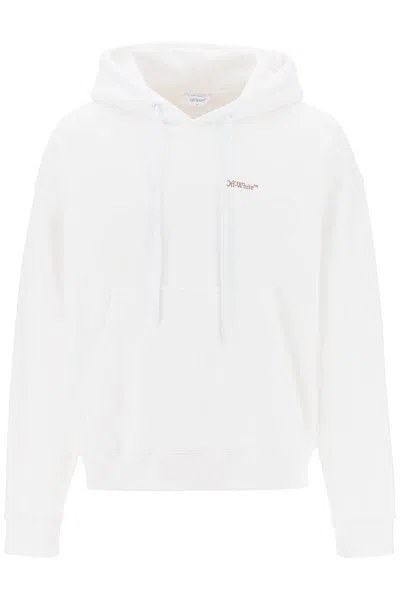 Off-white Hoodie With Back Arrow Print In White