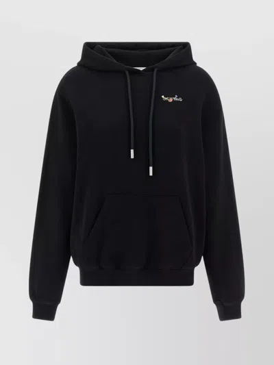 OFF-WHITE HOODIE WITH GRAPHIC BACK DESIGN