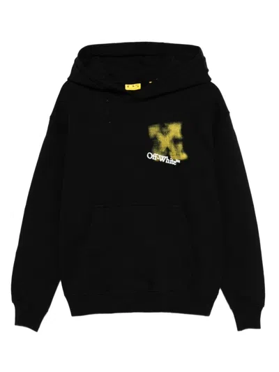 Off-white Kids' Hoodie With Print Off White In Black
