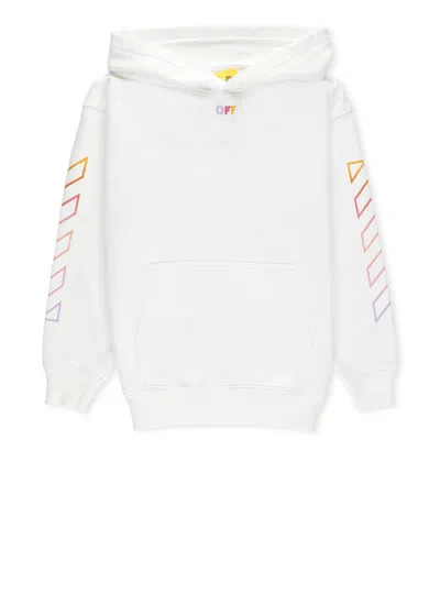 Off-white Kids' Hoodie With Print In White
