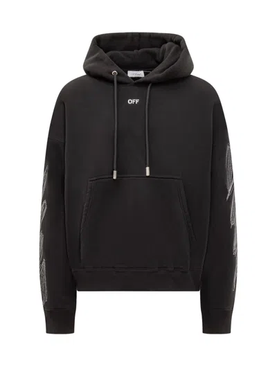 OFF-WHITE OFF-WHITE HOODIE WITH SCRIBBLE LOGO