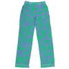 OFF-WHITE OFF-WHITE ILLUSION PAJAMA-STYLE TROUSERS IN BLUE/GREEN