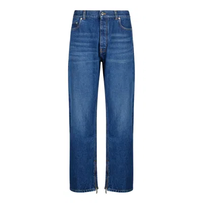 Off-white Indigo Blue Cotton Jeans