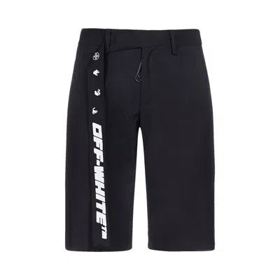Pre-owned Off-white Industrial Belt Chino Shorts 'black/white'