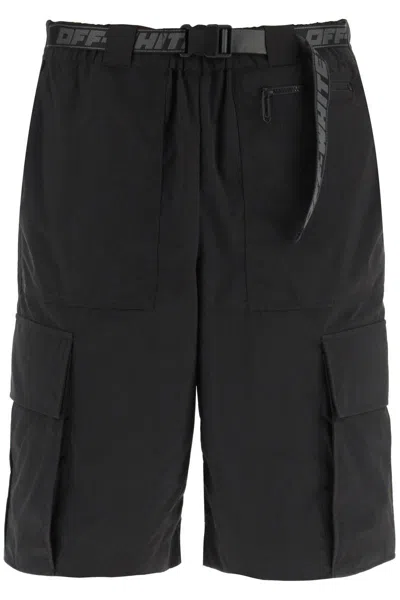 Off-white Industrial Cargo Shorts In Black