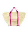 Off-white Industrial-strap Straw Tote Bag In Nude