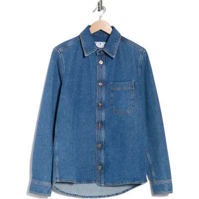 Off-white Industry Denim Button-up Shirt In Blue
