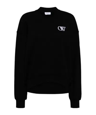 OFF-WHITE INITIAL-APPLIQUÉ SWEATSHIRT