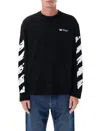 Off-white Airport Tape Long-sleeved T-shirt In Black